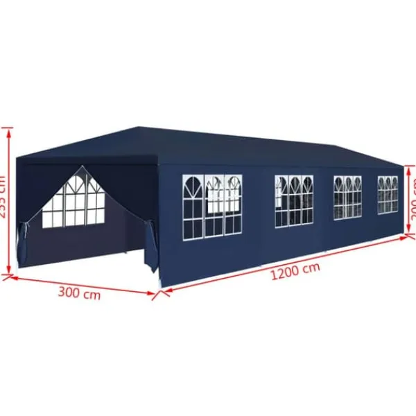 Outlet Paviljong 3x12 m blå - Partytält & paviljoner Tält & Lusthus