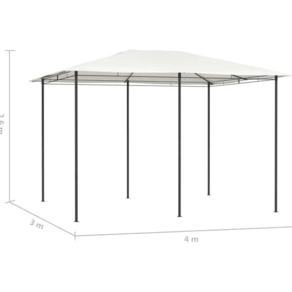 Sale Paviljong 3x4x2,6 m gräddvit 160 g/m² - Partytält & paviljoner Tält & Lusthus
