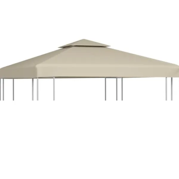 Hot Paviljongtak 310 g/m² 3 x 3 m beige - Tak till partytält & lusthus Tält & Lusthus