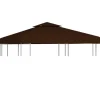 Clearance Paviljongtak med ventilering 310 g/m² 3x3 m brun - Tak till partytält & lusthus Tält & Lusthus
