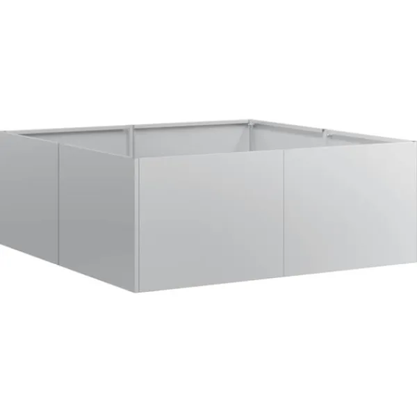 Planteringskärl 80x80x30 cm galvaniserat stål Krukor & Växtbehållare