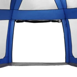 vidaXL Pooltält med avtagbara gylf- och nätväggar azurblå 690x690 cm