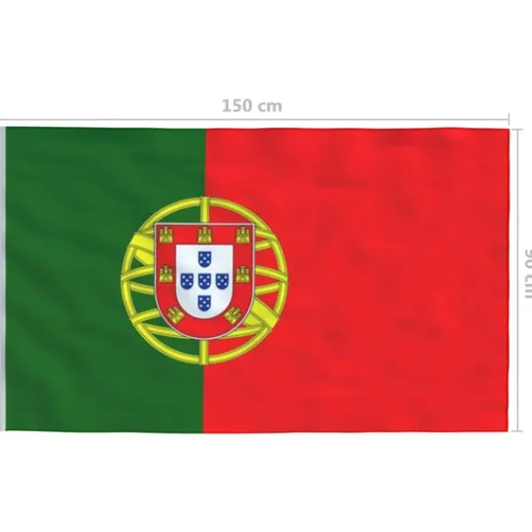 vidaXL Portugals flagga 90x150 cm