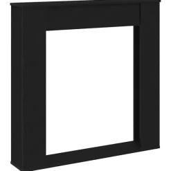 Öppen spis infattning svart ek 100x20x100 cm konstruerat trä Öppna Spisar