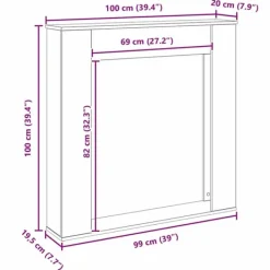 Öppen spis infattning svart ek 100x20x100 cm konstruerat trä Öppna Spisar