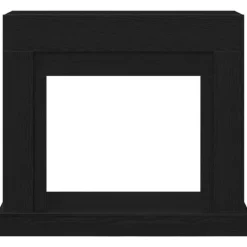 vidaXL Öppen spis infattning svart ek 100x30x87,5 cm konstruerat trä