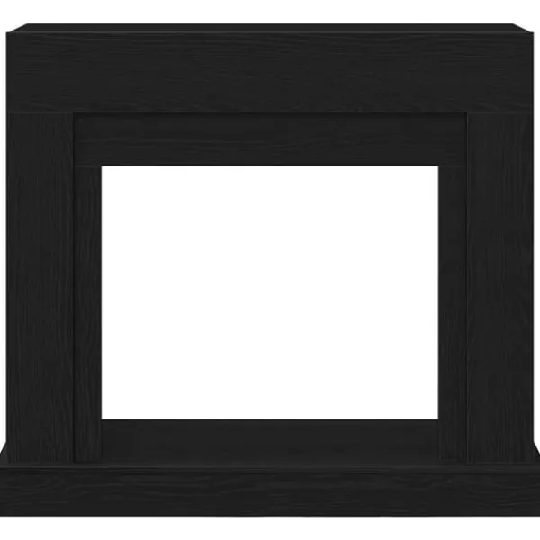 vidaXL Öppen spis infattning svart ek 100x30x87,5 cm konstruerat trä