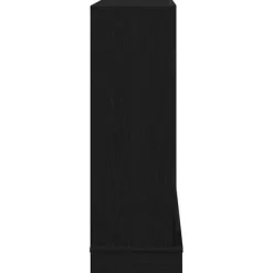 vidaXL Öppen spis infattning svart ek 100x30x87,5 cm konstruerat trä