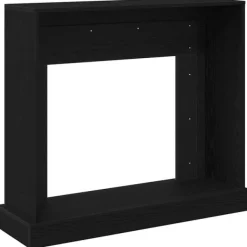 vidaXL Öppen spis infattning svart ek 100x30x87,5 cm konstruerat trä