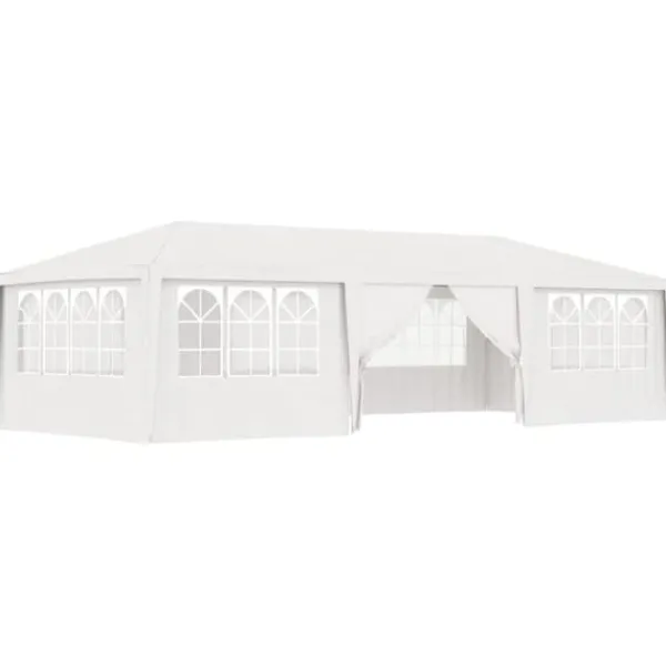 vidaXL Professionellt partytält med väggar 4x9 m vit 90 g/m² - Partytält & paviljoner