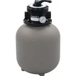 vidaXL Sandfilter med 4-vägsventil grå 350 mm