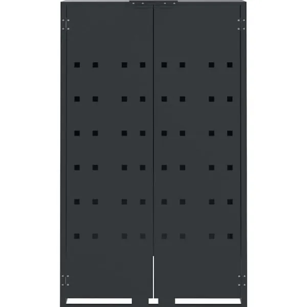 Online Skjul för sopkärl för 2 platser antracit 138x79x117 cm stål Skjul, Garage & Carports