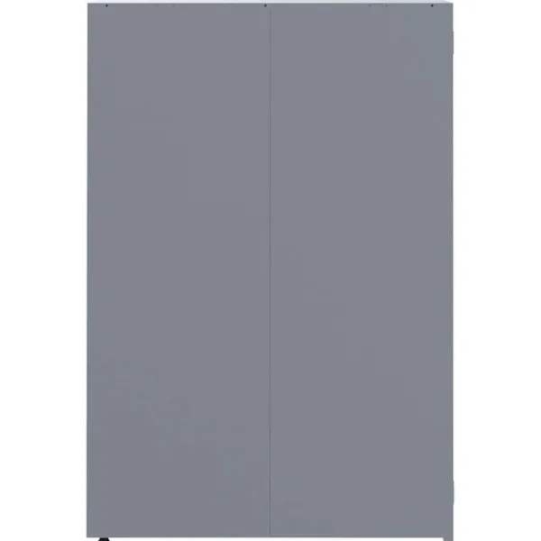 Online Skjul för sopkärl för 2 platser grå 138x79x117 cm stål Skjul, Garage & Carports