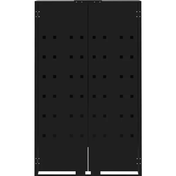 Clearance Skjul för sopkärl för 4 platser svart 276x79x117 cm stål Skjul, Garage & Carports