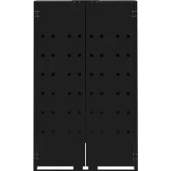 Outlet Skjul för sopkärl för 2 platser svart 138x79x117 cm stål Skjul, Garage & Carports