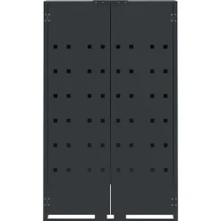 vidaXL Skjul för sopkärl för 3 platser antracit 207x79x117 cm stål