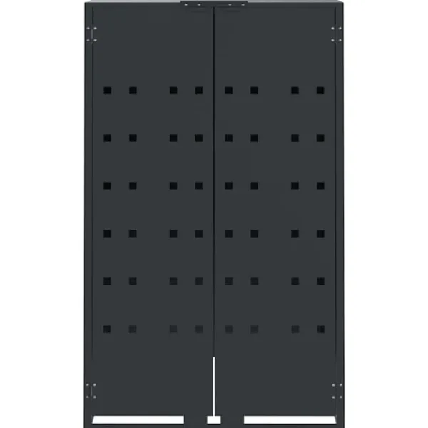 vidaXL Skjul för sopkärl för 3 platser antracit 207x79x117 cm stål