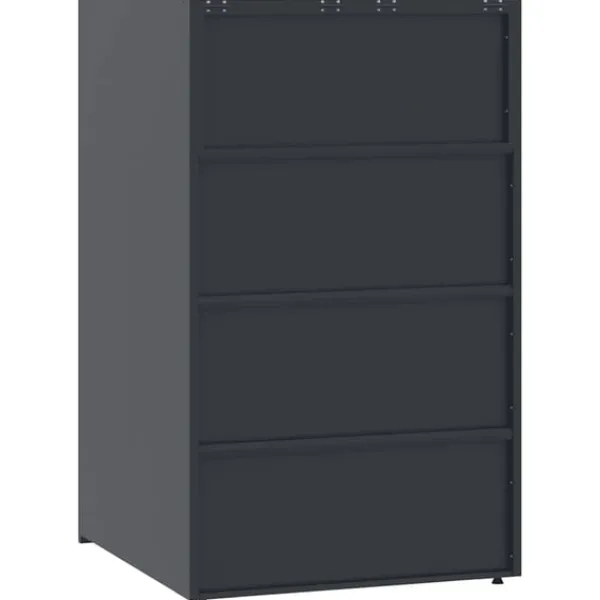 vidaXL Skjul för sopkärl för 3 platser antracit 207x79x117 cm stål