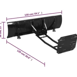 New Snöplog för ATV 150x38 cm svart - Snöskyfflar Snöborttagning