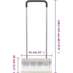 Snöskyffel med utdragbart handtag silver 61 cm stålblad - Snöskyfflar Snöborttagning