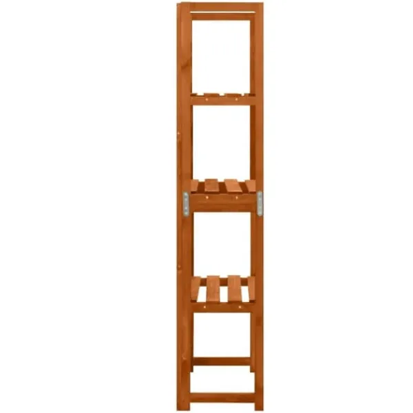 vidaXL Spaljé med hyllor 55x30x140 cm massivt granträ - Bersåer, spaljéer & pergolor