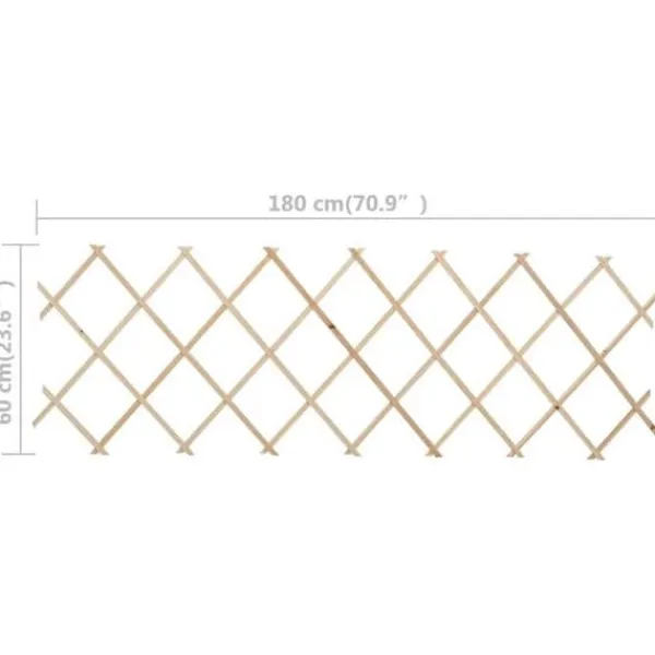 vidaXL Spaljéstaket 5 st Gran Trä 180x60 cm 47240