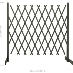 vidaXL Spaljéstaket grå 180x100 cm massivt granträ - Staket