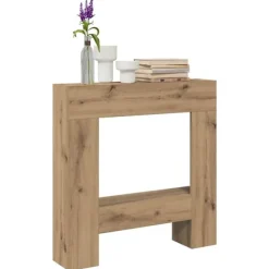 vidaXL Spiselkrans artisan ek 81x18x82 cm konstruerat trä