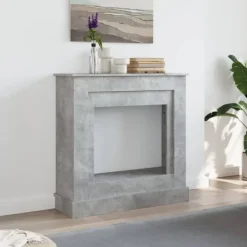 New Spiselkrans betonggrå 90x30x90 cm konstruerat trä Öppna Spisar