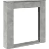 Best Spiselkrans betonggrå 100x20x100 cm konstruerat trä Öppna Spisar