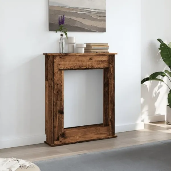 Best Spiselkrans åldrat trä 75x20x87,5 cm konstruerat trä Öppna Spisar