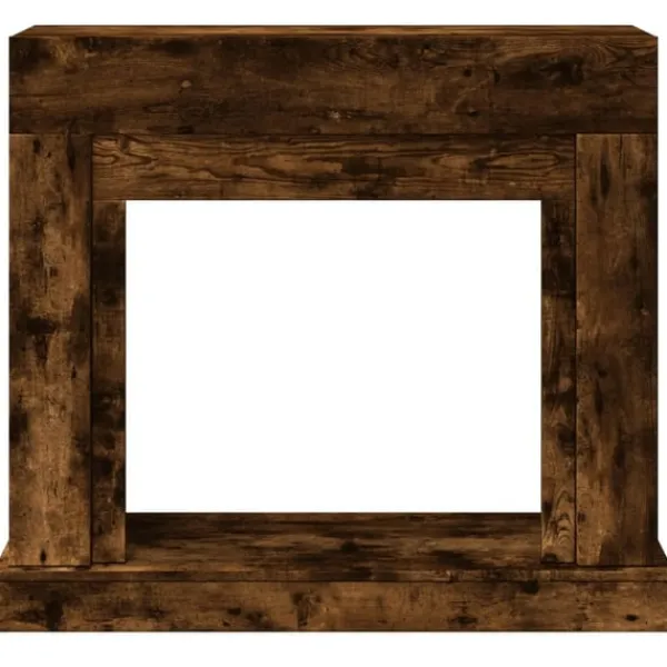 Online Spiselkrans rökfärgad ek 100x30x87,5 cm konstruerat trä Öppna Spisar