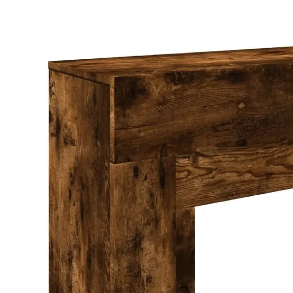 Online Spiselkrans rökfärgad ek 100x30x87,5 cm konstruerat trä Öppna Spisar