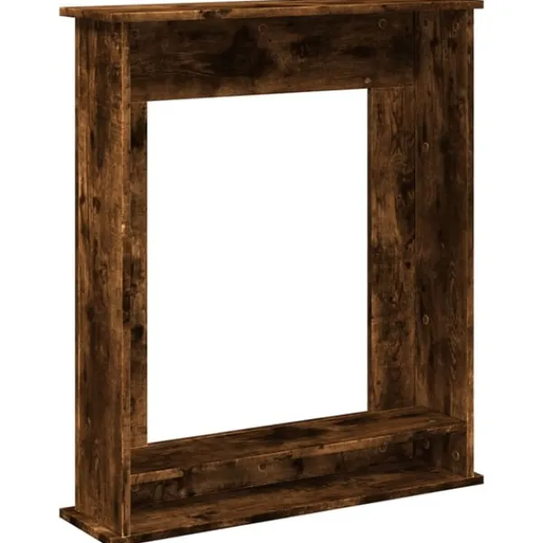 vidaXL Spiselkrans rökfärgad ek 75x20x87,5 cm konstruerat trä