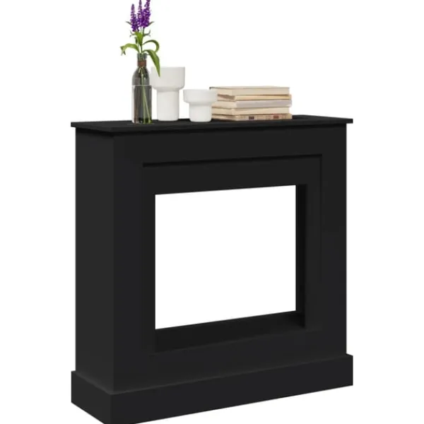 vidaXL Spiselkrans svart 90x30x90 cm konstruerat trä