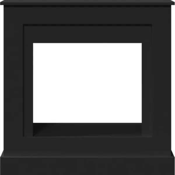vidaXL Spiselkrans svart 90x30x90 cm konstruerat trä