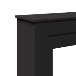 vidaXL Spiselkrans svart 90x30x90 cm konstruerat trä