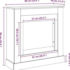 vidaXL Spiselkrans svart 90x30x90 cm konstruerat trä