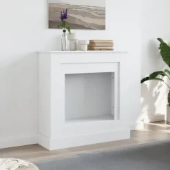 vidaXL Spiselkrans vit 90x30x90 cm konstruerat trä