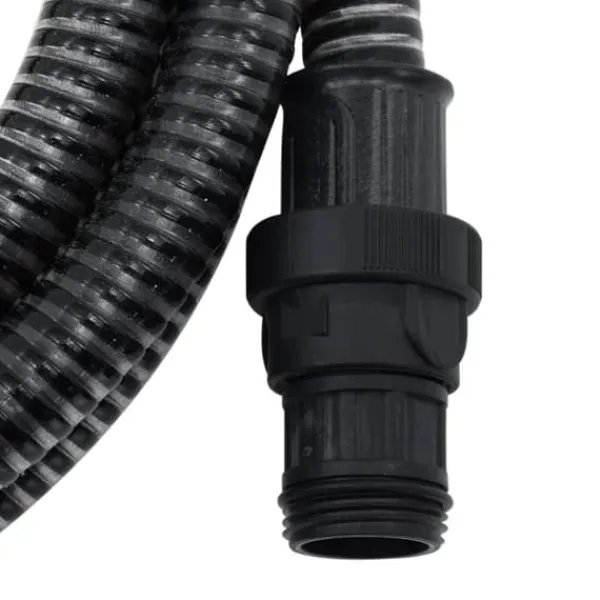 Sugslang med kopplingar mässing svart 1" 10 m PVC - Vattenslangar Bevattning