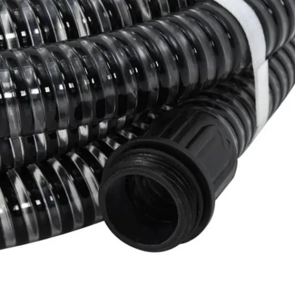 vidaXL sugslang med mässingsanslutningar Svart 1,1" 5 m PVC 151059