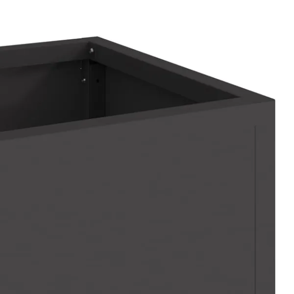 Sale Svart Metall Stor Krukor Metallkruka Rektangulär Modern Krukor & Växtbehållare