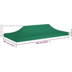 New Tak till partytält 6x3 m grön 270 g/m² - Tak till partytält & lusthus Tält & Lusthus
