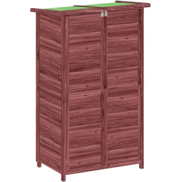 vidaXL Trädgårdsbod mocka-brun 83x57x140 cm massiv furu - Förråd & Redskapsbodar