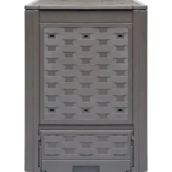 vidaXL Trädgårdskompost brun 60x60x83 cm 300 L plastrotting - Komposterare