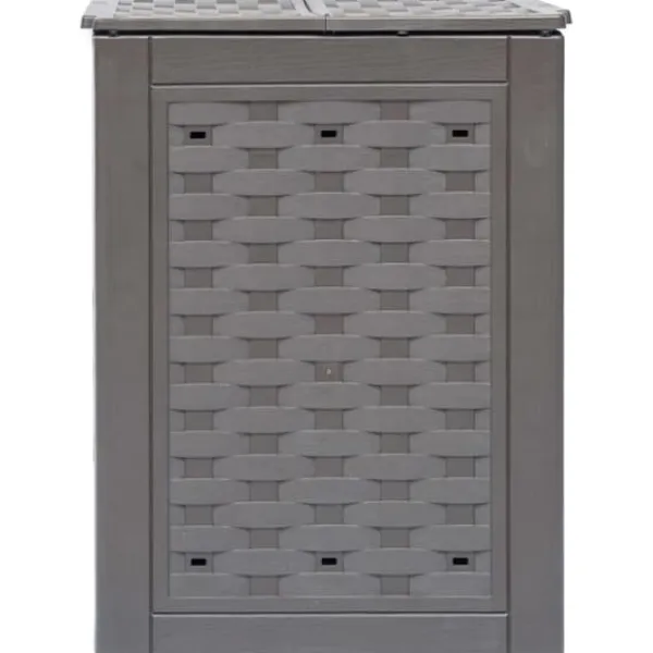 vidaXL Trädgårdskompost brun 60x60x83 cm 300 L plastrotting - Komposterare