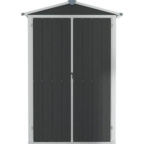 Clearance Trädgårdsskjul antracit 116x45x175 cm galvaniserat stål - Förråd & Redskapsbodar Skjul, Garage & Carports