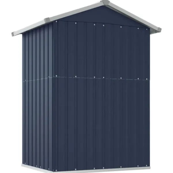 vidaXL Trädgårdsskjul antracit 126x97,5x177 cm galvaniserat stål - Förråd & Redskapsbodar
