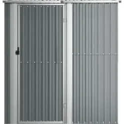 Clearance Trädgårdsskjul grå 180,5x97x209,5 cm galvaniserat stål - Förråd & Redskapsbodar Skjul, Garage & Carports