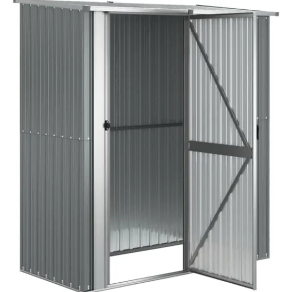 Clearance Trädgårdsskjul grå 180,5x97x209,5 cm galvaniserat stål - Förråd & Redskapsbodar Skjul, Garage & Carports